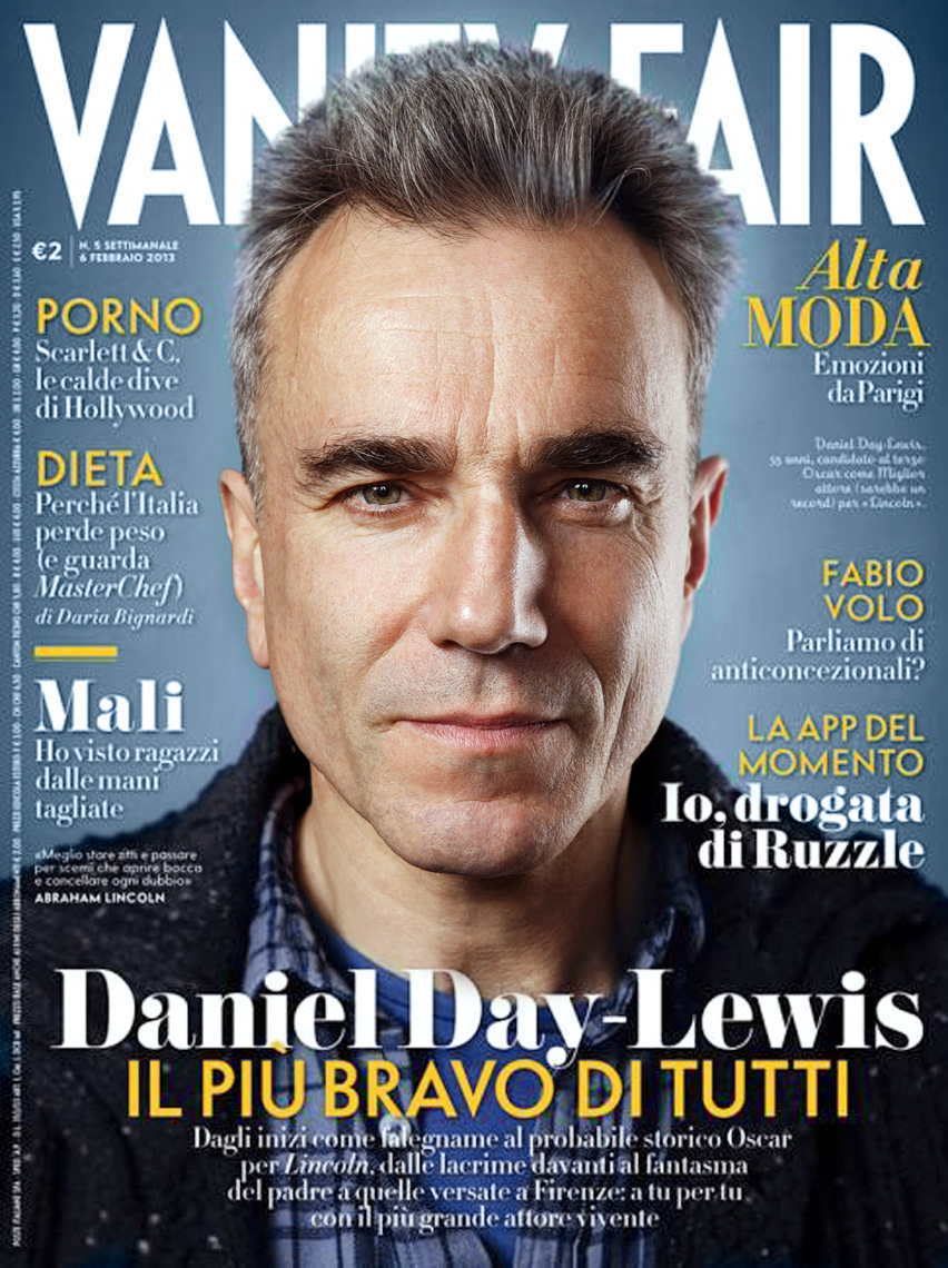 Daniel Day-Lewis on the cover of Vanity Fair Italia