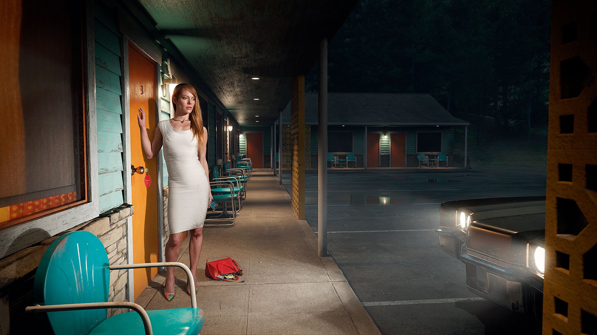 Natasha King at the "Starlight Falls Motel" (CGI)
