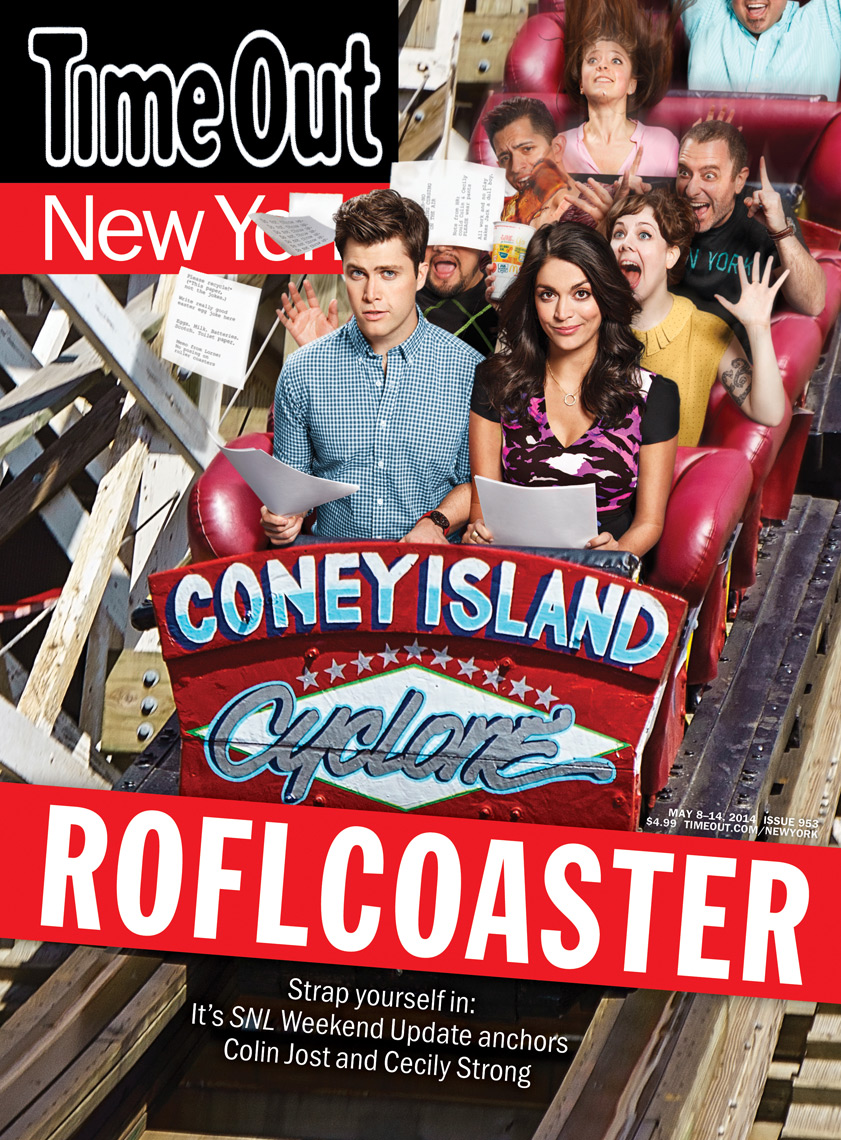 Colin Jost & Cecily Strong for the Cover of TIme Out NY